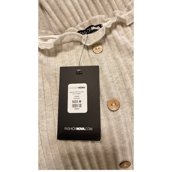 Fashion Nova Jacklyn Off Shoulder Mini Dress Size M - Picture 5 of 6